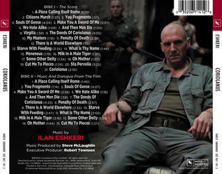 Coriolanus Soundtrack (Ilan Eshkeri) - CD Trasero
