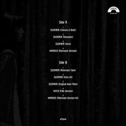 Suspiria Soundtrack (Dario Argento, Agostino Marangolo, Massimo Morante, Fabio Pignatelli, Claudio Simonetti) - CD Trasero