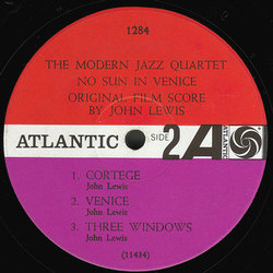 No Sun In Venice Soundtrack (John Lewis, John Lewis & Modern Jazz Quartet) - cd-cartula