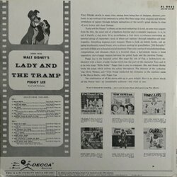 Lady and the Tramp Soundtrack (Various Artists, George Givot, Peggy Lee, The Pound Hounds, Oliver Wallace) - CD Trasero