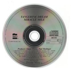 Miracle Mile Soundtrack ( Tangerine Dream) - cd-cartula