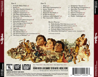 The Robe Soundtrack (Alfred Newman) - CD Trasero