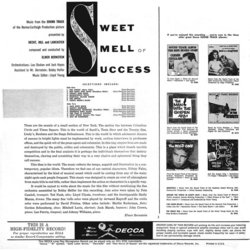 Sweet Smell of Success Soundtrack (Elmer Bernstein) - CD Trasero