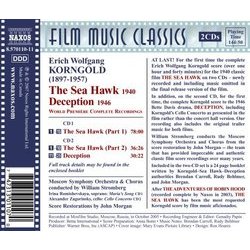 The Sea Hawk / Deception Soundtrack (Erich Wolfgang Korngold) - CD Trasero