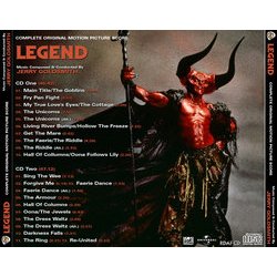 Legend Soundtrack (Jerry Goldsmith) - CD Trasero