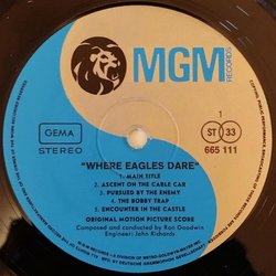 Where Eagles Dare Soundtrack (Ron Goodwin) - cd-cartula