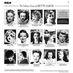 Classic Film Scores for Bette Davis Soundtrack (Erich Wolfgang Korngold, Alfred Newman, Max Steiner, Franz Waxman) - CD Trasero