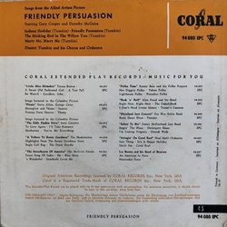 Friendly Persuasion Soundtrack (Dimitri Tiomkin) - CD Trasero