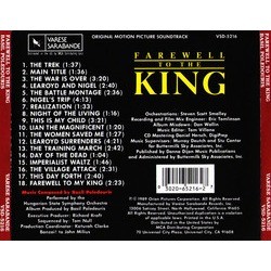 Farewell to the King Soundtrack (Basil Poledouris) - CD Trasero