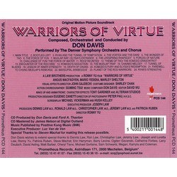 Warriors of Virtue Soundtrack (Don Davis) - CD Trasero