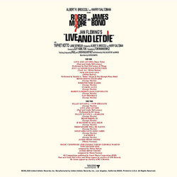 Live and Let Die Soundtrack (George Martin) - CD Trasero
