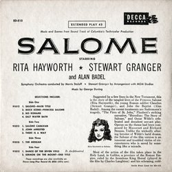 Salome Soundtrack (George Duning) - CD Trasero