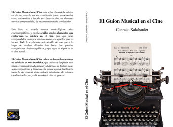 Conrado Xalabarder publica 'El Guion Musical en el Cine'